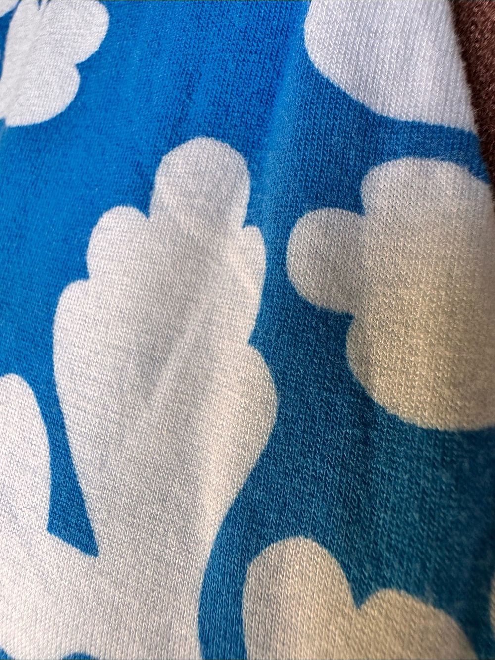 BODEN Paloma Blue & White Damask Jersey Maxi Dress | Smocked Waist | 12P Petite - Picture 4 of 10